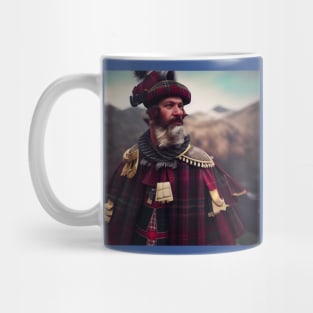 Scottish Highlander in Clan Tartan Mug